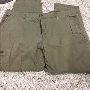 Weatherproof Utility Pants Mens 40x30 Olive Green Excellent Stretch Cargo Pocket